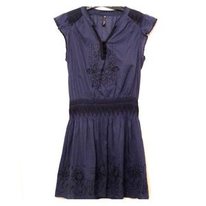 Free People Blue Peasant Dress Size Small